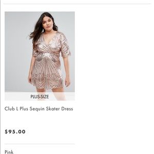 Rose gold sequin party dress